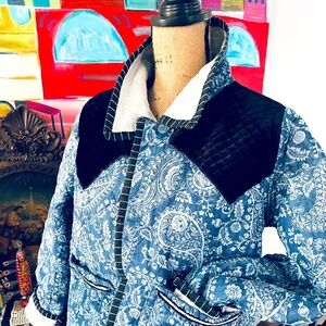 Lucky Brand™ Denim Fabric Quilted Chore Jacket | Size Large